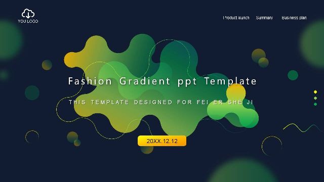 <b>Fashion Gradient ppt Template for Business plan</b>