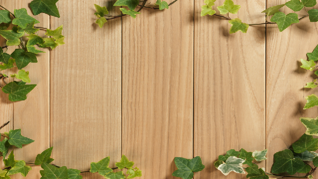 Natural wood grain green vines PP