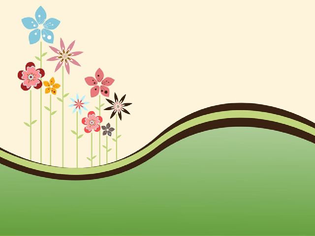 Vector flower slide background pictures