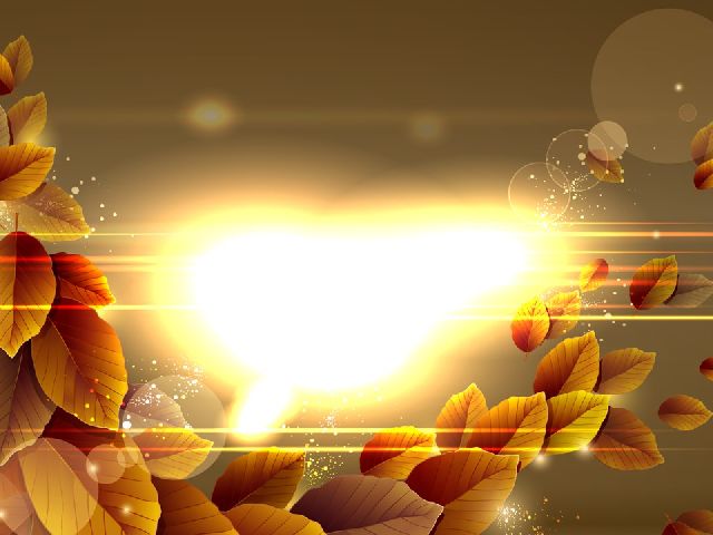 Golden Leaves PowerPoint Background Pictures
