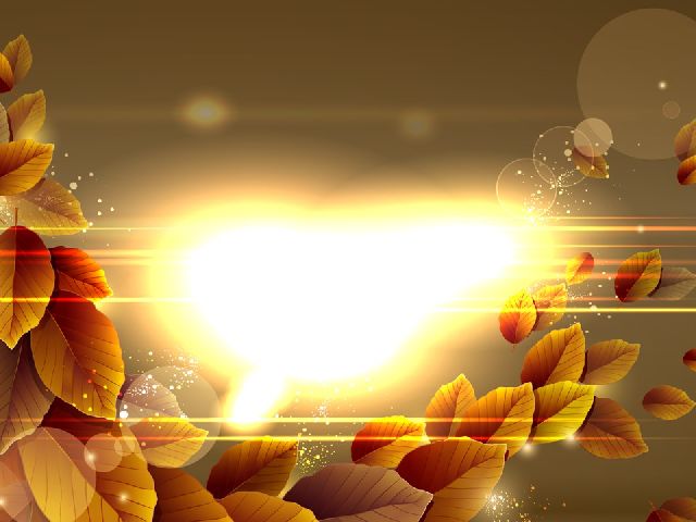 Golden Leaves PowerPoint Backgrou