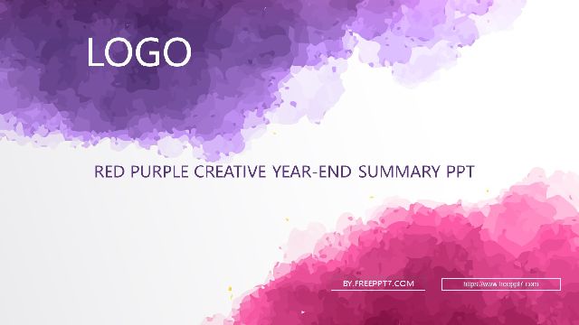 <b>red purple creative year-end summary ppt templates</b>