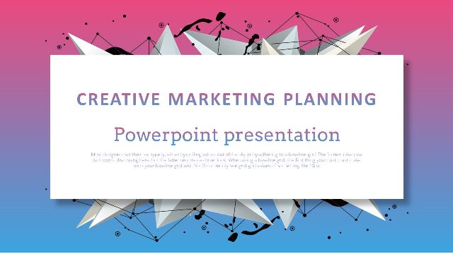 <b>PowerPoint template for creative marketing plan</b>