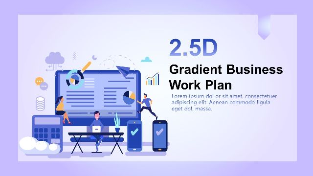 <b>2.5D Gradient Business Plan PowerPoint Templates</b>
