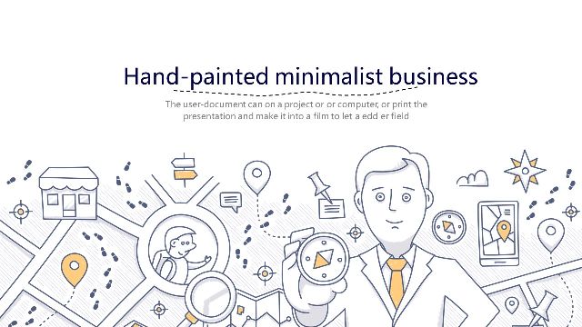 <b>Creative minimalistic hand drawn business PowerPoint Template</b>