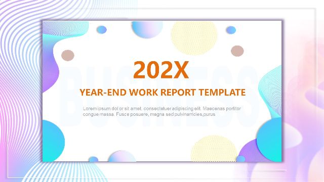 <b>Gradient Style PowerPoint Template for work report</b>