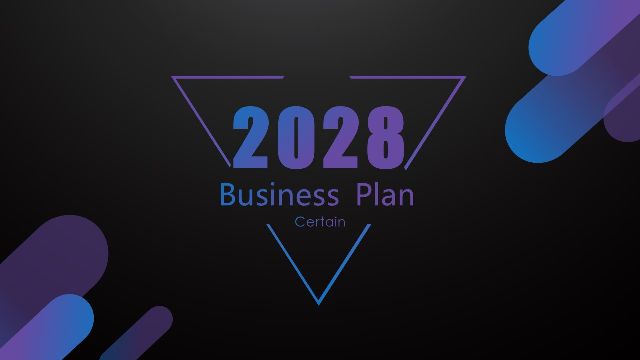 Gradient business plan powerpoint tem