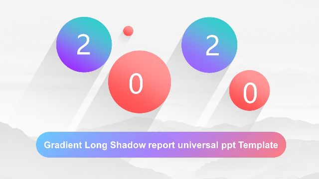 <b>Gradient long shadow Reporting generic PPT templates</b>