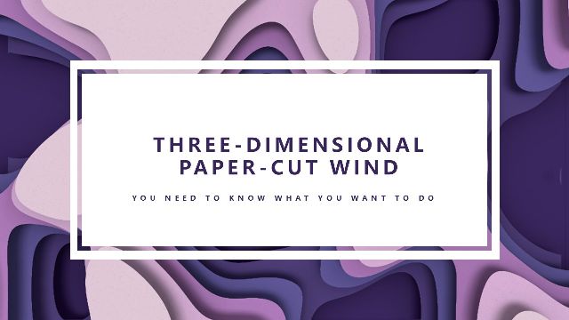 Three-dimensional paper-cut style