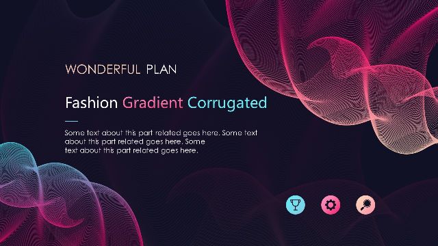 Fashion gradient ripples PowerPoint Templates