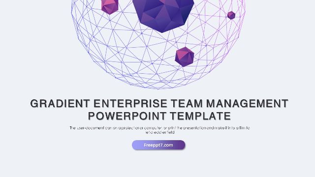 Gradient enterprise team management PPT template