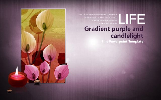 <b>Gradient Purple and Candlelight PowerPoint Animation Template</b>