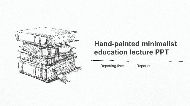 Hand drawn minimalist education talk PPT