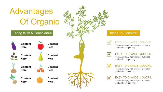 Green Organic Food PowerPoint Tem
