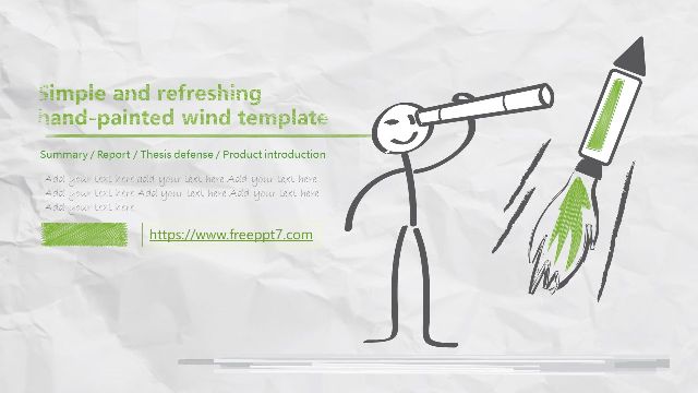 Hand drawn work summary slide templates