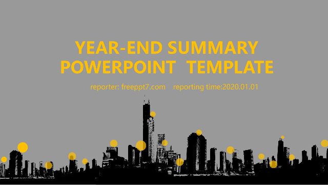 <b>Yellow Year-end Report PowerPoint Templates</b>