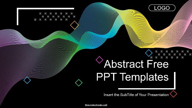 Abstract Gradient Lines PowerPoint Templates