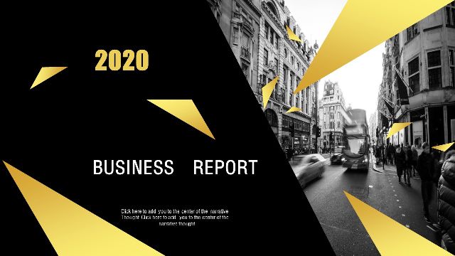 <b>Black Gold Magazine Style Business Report ppt Templates</b>