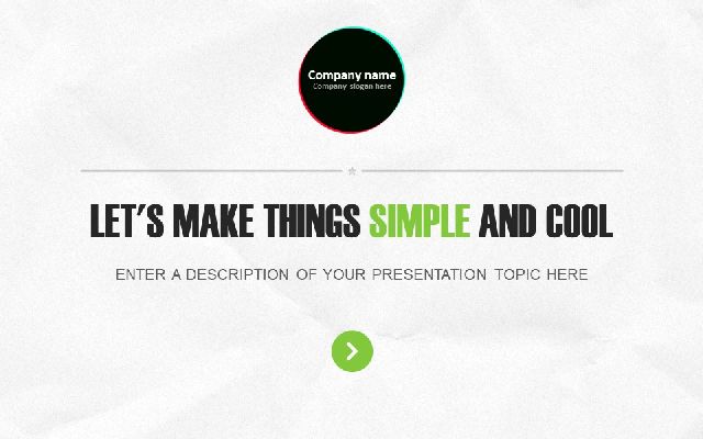 <b>Simple and Cool Company Presentation PowerPoint Templates</b>