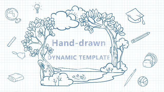 Hand drawn nature landscape PowerPoint Templates