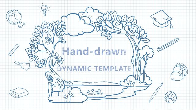 Hand drawn nature landscape Power