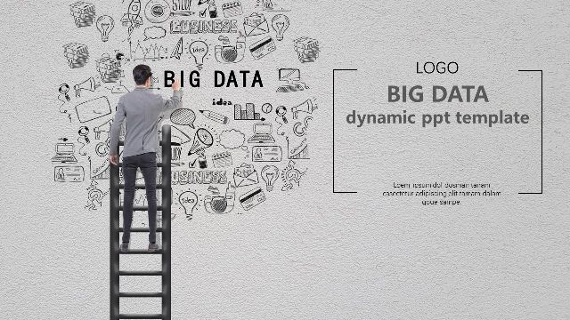 <b>Hand drawn big data dynamic PPT templates</b>