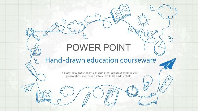 Hand drawn education theme slide 