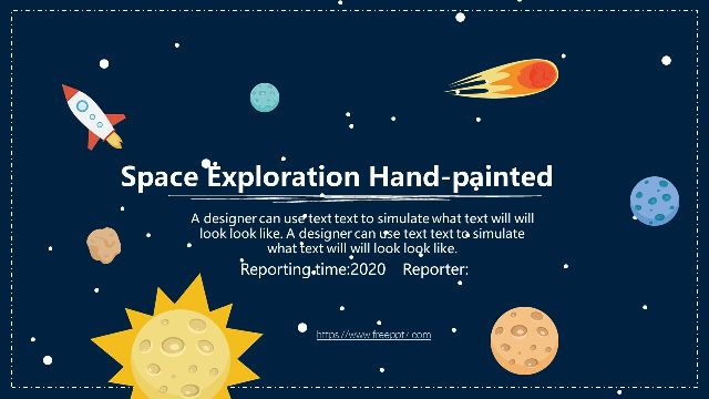 Hand drawn space exploration Powe