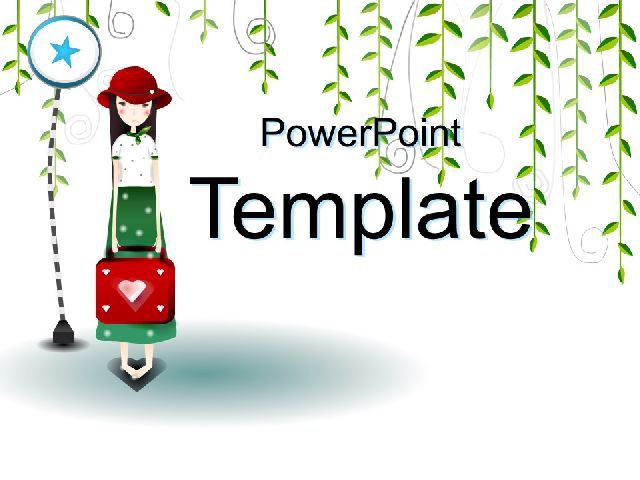 Girl and Spring PowerPoint Templa