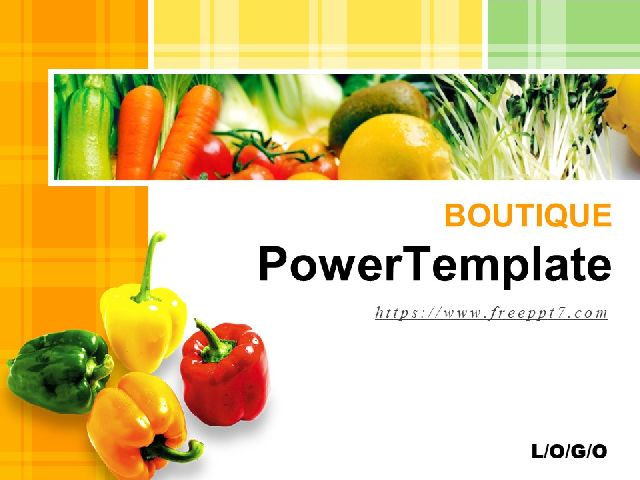 Fresh Vegetables PowerPoint Templates
