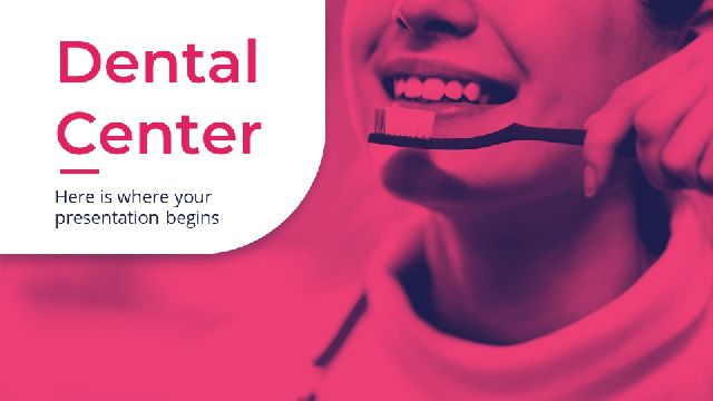 Dental Center Report PowerPoint Templates