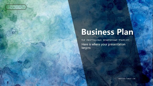 <b>Watercolor Texture Business Plan PowerPoint Template</b>
