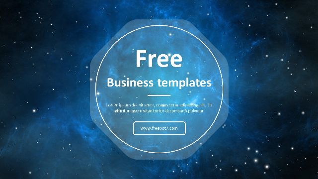 Blue Universe Background PowerPoint Templates