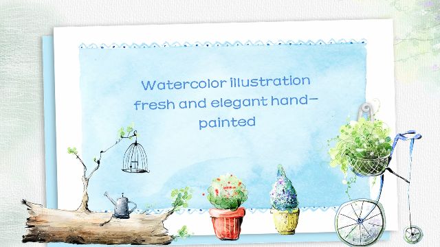 <b>Watercolor fresh PowerPoint templates</b>