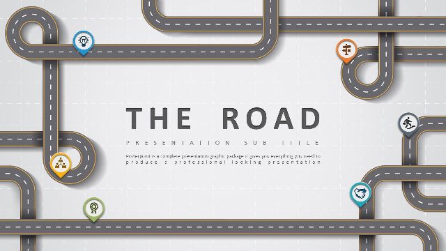 Creative Road Theme PowerPoint Te