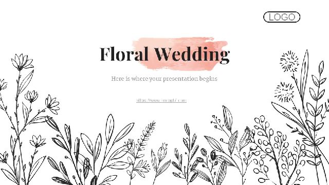 <b>Flower wedding theme PowerPoint templates</b>
