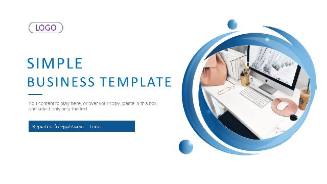 <b>Blue simple business office PowerPoint Templates</b>