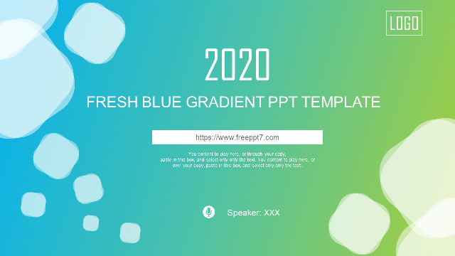 Fresh blue gradient PowerPoint templates