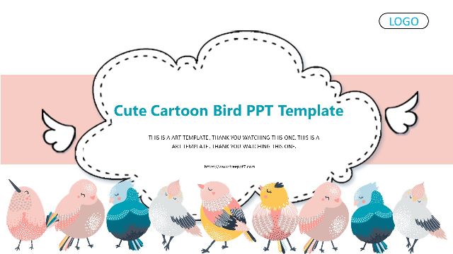 Cartoon little birds PowerPoint Templ