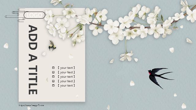 Flowers and birds PowerPoint templates