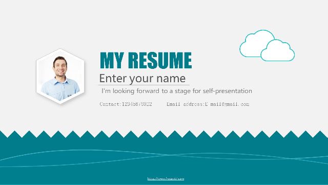 Fresh personal resume PowerPoint 