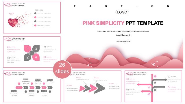 <b>Pink Business Report PowerPoint Templates</b>