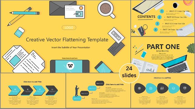 Free yellow powerpoint templates and Google slide themes
