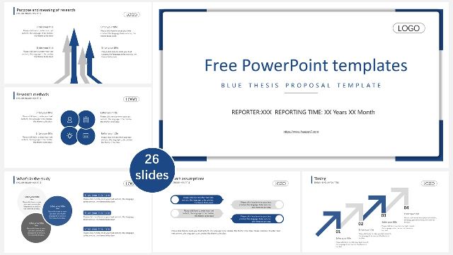 Blue simple business office PowerPoint Templates_Best PowerPoint With Powerpoint Templates For Thesis Defense