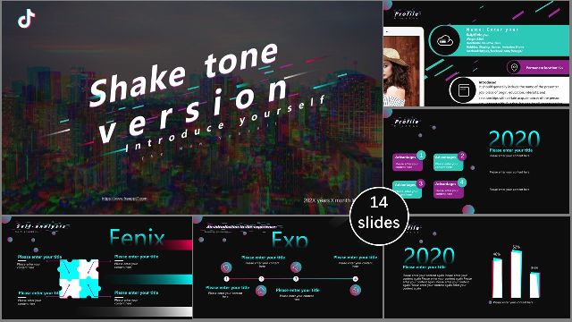 <b>Tiktok style self introduction PowerPoint templates</b>