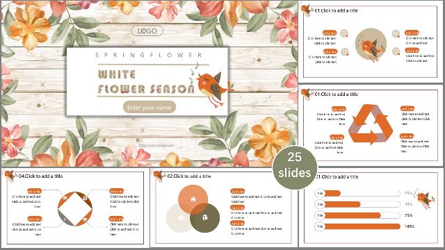 <b>Pretty floral background PowerPoint Templates</b>