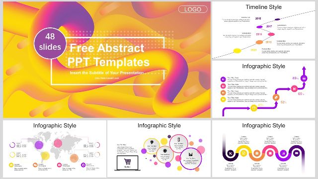 Colorful abstract PowerPoint temp