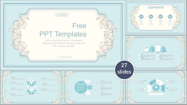 Blue pattern PowerPoint templates