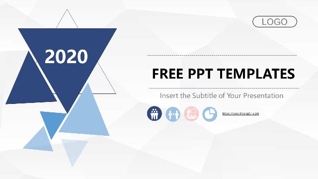 <b>Blue triangle PowerPoint template</b>
