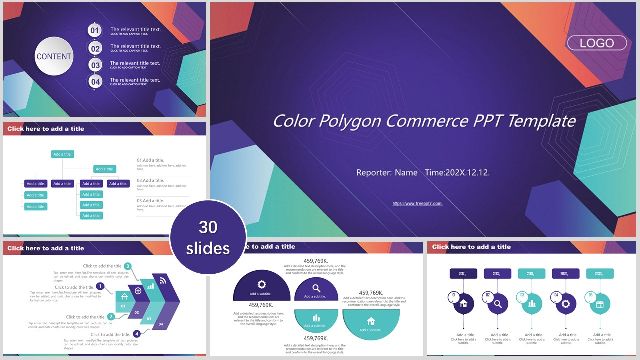 <b>Colored Polygon PowerPoint Templates</b>